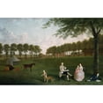 thumbnail image 2 of Arthur Devis 18x13 Black Ornate Wood Framed Double Matted Museum Art Print Titled - Sir John Shaw and His Family in the Park at Eltham Lodge, Kent (1761), 2 of 5