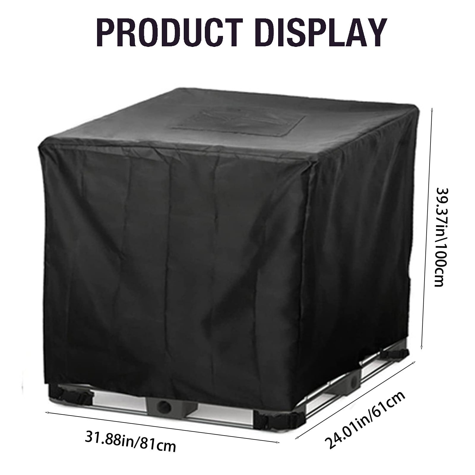 Ibc Cover Ecohintz Heavy-Duty Ibc Tote Rain Barrel Cover (210D) - Sunshade Protective Hood for 6L Ibc Tank Containers - Uv Resistant & Weatherproof - Ton Barrel Accessory, Rain Barrel Protector