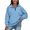 02_Sky Blue, variant on HNMKIU Women's Fashion Casual Half Zip Short Stand Collar Plus Solid Color Womens Hoodies 06_Blue,L