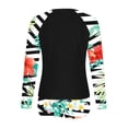 thumbnail image 4 of Women Two Piece Rash Guard Long Sleeve Swimsuits UV UPF 50+ Swim Shirt Bathing Suit with Boyshort Bottom Built in Bra Quick Dry Breathable Swimwear 2026 Summer Beach Vacation Outfits, 4 of 7