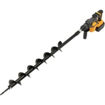 21V Cordless Earth Auger Electric Post Hole Digger Rotary Hammer Drill with 80Cm Bit 19500Mah Lithium Battery Strong Endurance Automatic Protection Electric Drill for Drilling (Yellow)