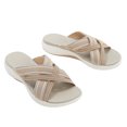thumbnail image 2 of HEVIRGO Women Cross Strap Open Toe EVA Wedge Platform Sandals Slippers for Daily Life, 2 of 10