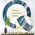 thumbnail image 4 of Designart 'Splash Blue Indigo' Modern Mirror - Oval or Round Wall Mirror - 24x24, 4 of 4