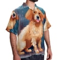thumbnail image 2 of Pixel Dog Men's Short Sleeve Casual Printed Button Down Beach Shirts Hawaiian Style Unisex Summer Shirt, 2 of 6