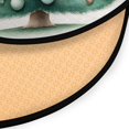 thumbnail image 3 of 36.2 Inch Round Floor Mat Green Christmas Tree with Baubles Carpet Decor Rug for Living Room Bedroom, 3 of 6