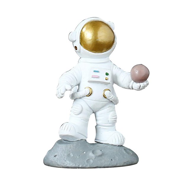 Estatua de trineo de astronauta, adorno de resina, figuritas temáticas del universo, decoración de escritorio