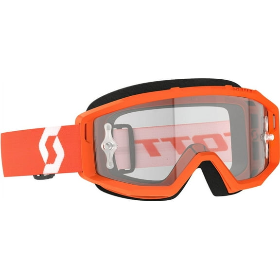Scott Primal Clear MX Offroad Goggles Orange/White w/Clear Lens