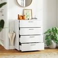 thumbnail image 2 of Costway 4 Drawer Storage Cabinet with Metal Legs & Handles Anti-Toppling Devices White, 2 of 10