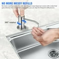 thumbnail image 4 of US 300ML Stainless Steel Soap Dispenser Kitchen Sink Pump Bottle Kit w/ 48" Tube, 4 of 5