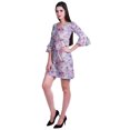 thumbnail image 3 of Moomaya Robe Courte Imprimée pour Femmes, Manches Évasées, Coupe Droite, Robes pour Femmes, Vêtements d'Été Décontractés, 3 of 6