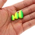 thumbnail image 4 of Uxcell 3 Size Floats Fishing, Oval Foam Floats Fishing Rig for Fly Fishing Strike Indicators, Yellow Green 60Pcs, 4 of 6