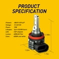 thumbnail image 4 of AUXITO H11 H8 H9 H16 LED Fog Light Bulbs 4000 Lumen, CSP Chipsets 6000K Cool White for DRL, 4 of 8