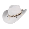 thumbnail image 1 of Transemion M Wide Brim Sun Hat Comfortable To Wear Cowboy Hat For Summer Sun Protection Cowboy Summer Hat white 1Set, 1 of 6