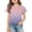 Pink -BO42, variant on Dwellite Girls V-Neck Shirts Short Sleeve Cute Summer Tee Shirts Baggy Soft Tops 3-13 Years Blue 160