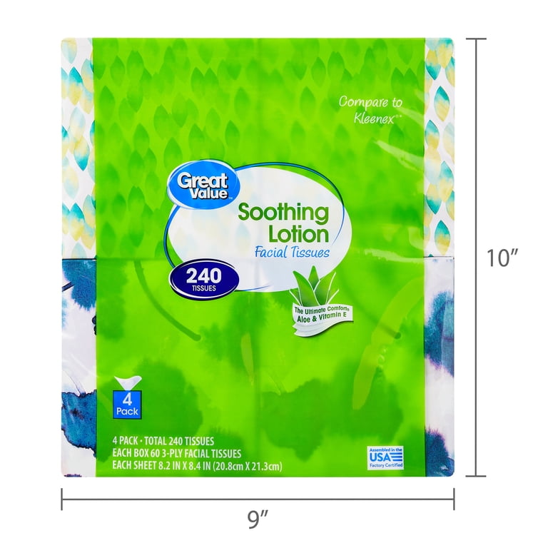 Lotion Facial Tissues, 4 Cube Boxes, 240 Count photo 6