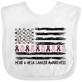 thumbnail image 3 of Inktastic Head and Neck Cancer Awareness- Flag and Ribbon Boys or Girls Baby Bib, 3 of 4