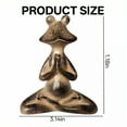 thumbnail image 2 of ICERUN 2Pcs Garden Statues,Resin Brown Meditating Frog Sculpture Fairy Garden Accessories,Guardian Frog Outdoor Decorations for Yard,Style4, 2 of 7