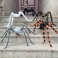 thumbnail image 2 of Artificial Plush Spider Halloween Black Giant Spider Scary Home Bar Haunted House Scene Ornament Prop Holiday Outdoor Decoration, 2 of 6