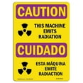 thumbnail image 1 of SignMission OS-CR-A-1824-L-10166 18 x 24 in. OSHA Caution Radiation Sign - Emits Radiation Bilingual, 1 of 1