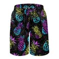 thumbnail image 6 of Binienty Men's Board Shorts Beach Swim Trunks With Neon Pineapple Design - Quick Dry for Summer Beach Vacation and Water Sports, 6 of 10