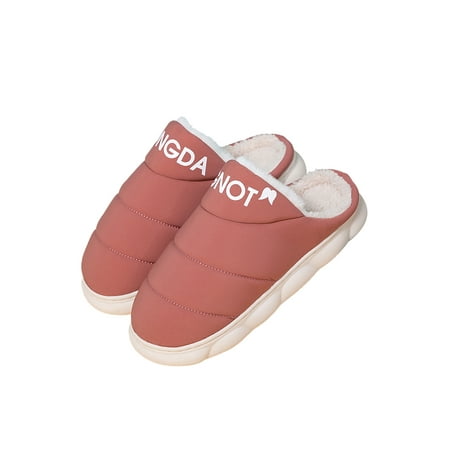 

Gomelly Unisex Warm Slippers Memory Foam Winter Slipper Plush Lining House Shoes Breathable Clogs Bedroom Daily Home Shoe Dark Pink 7-7.5