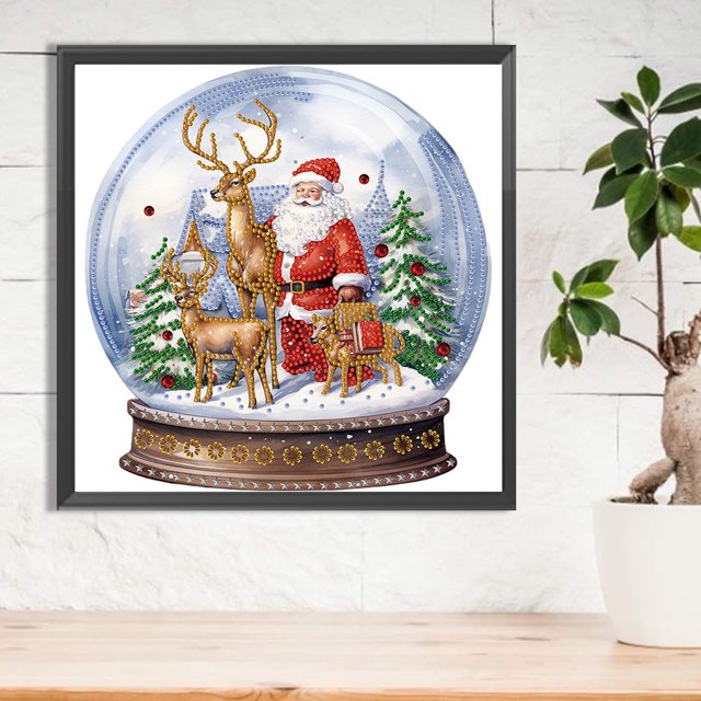 Pintura de diamante 5D DIY parcial con forma especial, kit de decoración de cristal de Navidad FLhrweasw Nuevo