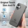 thumbnail image 5 of Case Designed for iPhone 16 Plus, Fabric Texture Back +TPU Frame, Luxury Ultra Slim Shockproof Drop Protective Lightweight Anti-Slip Anti-Scratch Back Case Cover for iPhone 16 Plus, Gray, 5 of 9