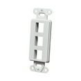 thumbnail image 3 of 5pcs Decorator Style Keystone Jack 3 Port Modular Wall Insert Cover Plate White, 3 of 4