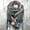 Grey, variant on Gray Scarf for Women's Scarf Warm Soft Print Button Fashion Winter Turban Wrap Scarve Shawls on Sale Clearance