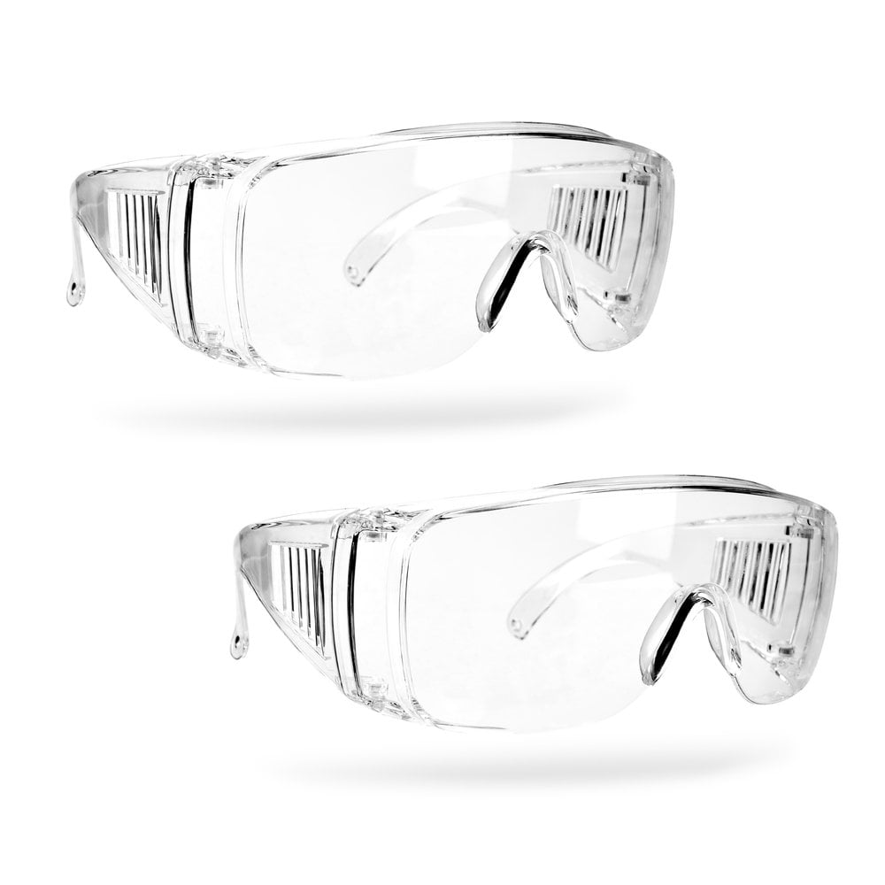 Safety Glasses Over Eyeglasses (AntiFog & Scratch Resistant) OTG