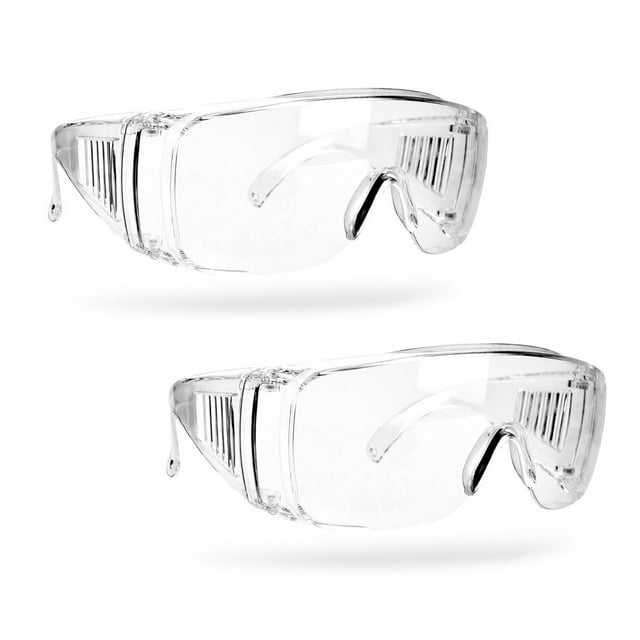 Safety Glasses Over Eyeglasses (AntiFog & Scratch Resistant) OTG