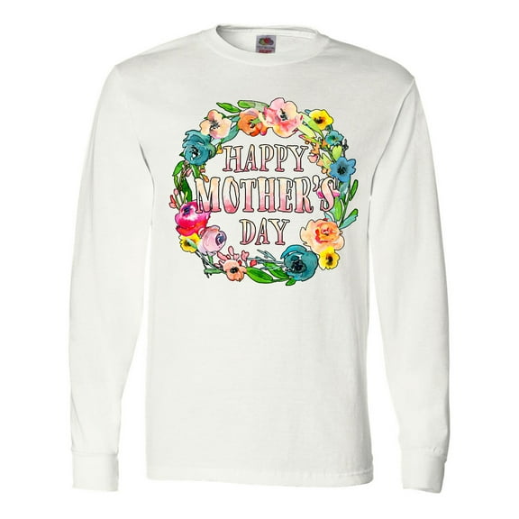Inktastic Happy Mother's Day- flowers Long Sleeve T-Shirt