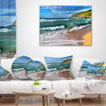 thumbnail image 4 of Designart Blue Sea with Warm Waves - Seascape Throw Pillow - 16x16, 4 of 5