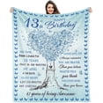 thumbnail image 1 of LHSHID Birthday Gifts for 13 Year Old Girls 13th Birthday Decorations for Girls Daughter Granddaughter Sister 13 Year Old Girl Gifts Ideas for 13 + Year Old Girl Blanket 30"x40", 1 of 7