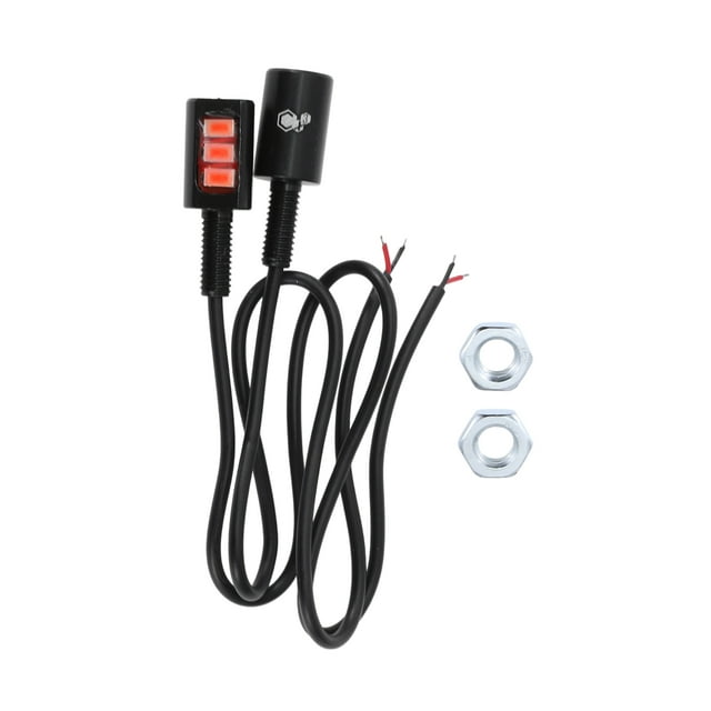 Unique Bargains 2 Pcs License Plate Light 12V Led Tag Lamp for Motorcycle Waterproof,Rainproof Red License Plate Light