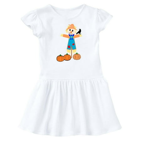 

Inktastic Cute Scarecrow With Pumpkins Gift Baby Girl Dress