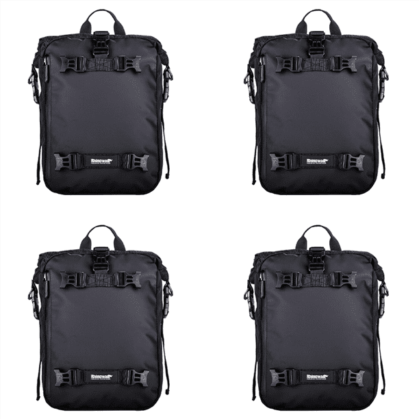 4X Rhinowalk Bolsa Alforja de la Bicicleta Impermeable Bolsa Carretera Bolsa de Asiento Trasero de Ciclismo Asiento Trasero Bolsa Mochila 20L (Negro)