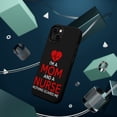 thumbnail image 3 of DistinctInk Tough Case for Apple iPhone 13 MINI (5.4" Screen), Compatible with MagSafe Charging - Mom and a Nurse Nothing Scares Me, 3 of 6