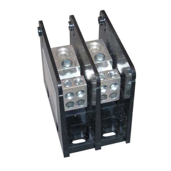 Power Distribution Block, Open, 2 Pole, 175 A Copper, 1,000 V AC/DC, Screw