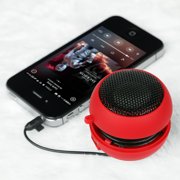 KOCASO Hamburger Mini Speaker includes 3.5mm Audio Jack, Audio Sound Amplifier (Red)