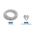 thumbnail image 3 of Uxcell 3/32 Clear Vinyl Coated Wire Rope 197ft Galvanized Steel with 8PCS M3 Loop Sleeves, 3 of 7
