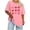 Pink, variant on My Order Short Sleeve Round Neck Heart Print Blouse Women's Summer Tops Casual Tees Plus Valentine Shirt My Items