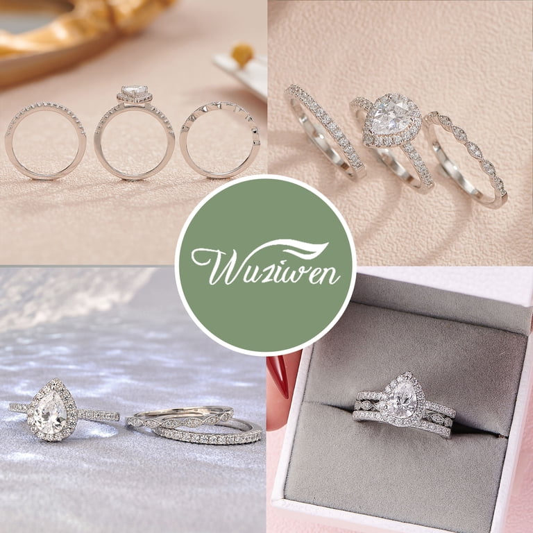 Anello Donna Jiangyue Placcato Rodio Con Grande Zircone Cubico AAA A Forma Di Cuore E Frecce, Taglia 6, Gioiello Trendy Per Feste - 3