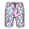 thumbnail image 3 of Logiee Eiffel Tower and Hearts Print Mens Swim Trunks Quick Dry Board Shorts,Breathable Hawaii Beach Shorts Swimwear Bathing Suits-Large, 3 of 6