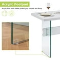 thumbnail image 6 of Ivinta Dining Table with Glass Legs, 55 inches Kitchen Table for 4/6 for Dinner Kitchen Dining Room (White), 6 of 9