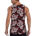 thumbnail image 3 of Xecao Snake And Rose Men's Tank Top Workout Quick Dry Sleeveless Gym Jogging Muscle Shirts Summer Swim Beach Tops, 3 of 9