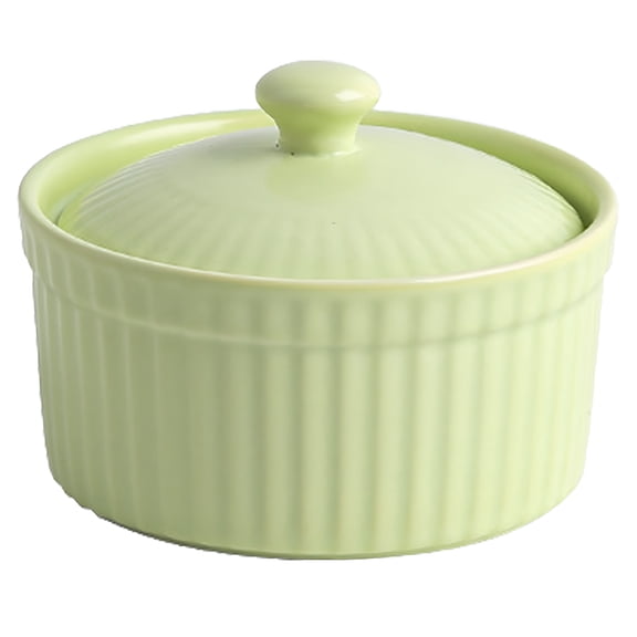 BPPEG Ceramic Baking Ramekins With Lids Reusable Oven Bowls For Creme Brulee & Cakes Versatile Home Baking Dishes For Desserts And Individual Servings