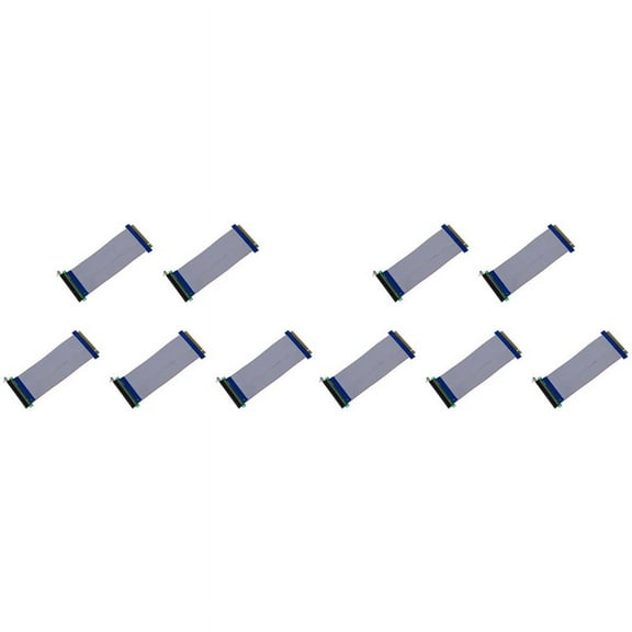 10X PCI-E Express 16X Riser Card Extender Extension Cable Ribbon Flex