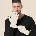 thumbnail image 4 of AWZXDE Mens Gloves Solid Color Winter Thickened Knitted Outdoor Warm Screen Snowman Embroidered, 4 of 5