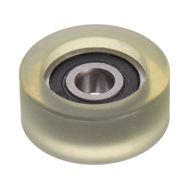 Unique Bargains Roulement à Rouleau à Poulie en PU 5x22x9 mm, Roue de Guidage Revêtue de Polyuréthane pour Usage Industriel, Vert